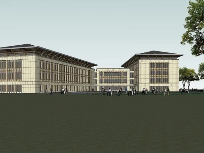 Sketchup Office Model | Multi story Party School, Modern Style