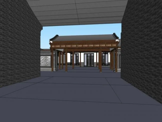 Sketchup Residential Model | Courtyard, Chinese Style