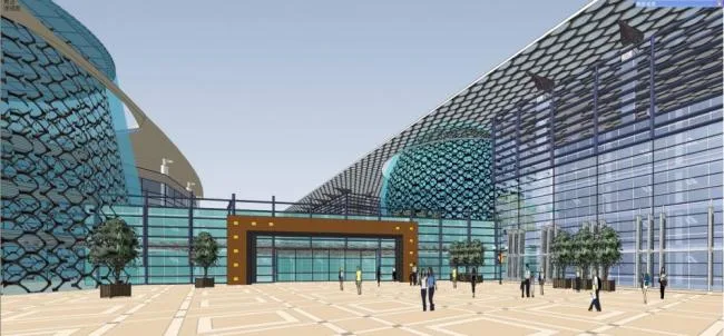 Sketchup Hotel Model | Suqian Conference Center, Multi story Hotel, Office, Modern Style