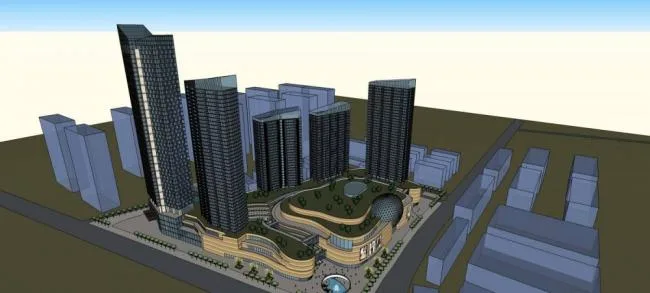 Sketchup Complex Model | Super High rise Urban Complex, High rise Office, Modern Style