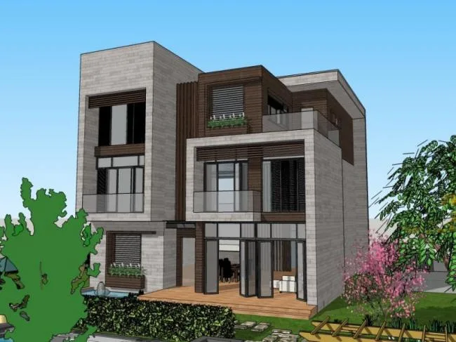 Sketchup Villa Model | Solo Villa, Modern Style