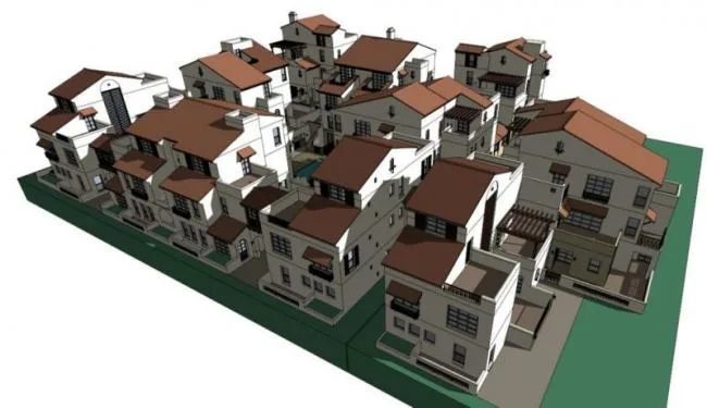 Sketchup Villa Model | Villa Cluster, Spanish Classical
