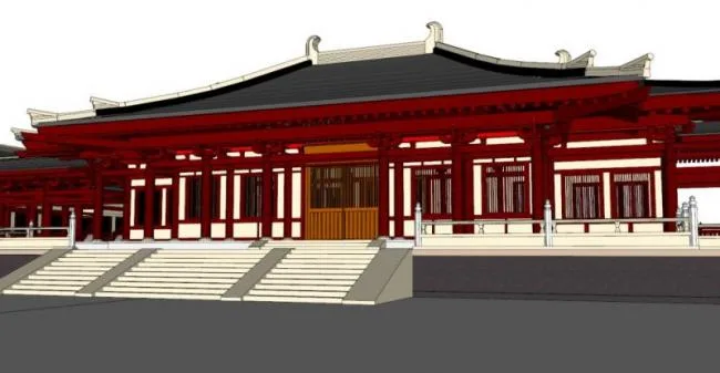 Sketchup Cultural Model | Multi story Museum, Cultural Architecture, Chinese Style