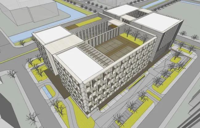 Sketchup Office Model | Bank Office Building, Multi story, Modern Style