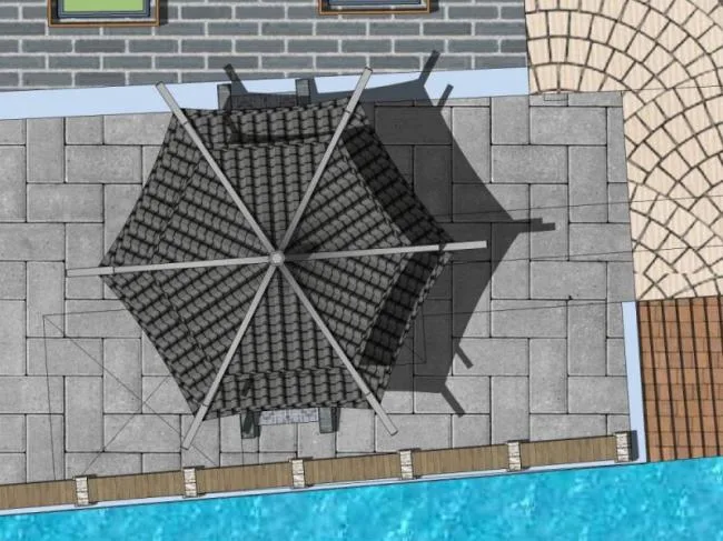 Sketchup Sketch Model | Pavilion, Chinese Style, Sketch