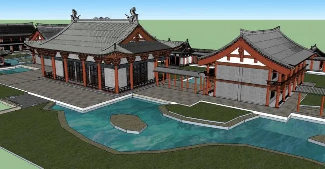 Sketchup Ancient Architecture Model | Ancient Architecture, Chinese Style