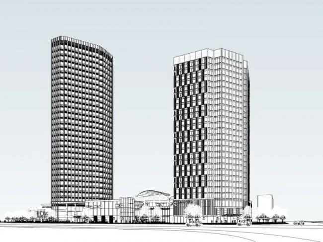 Sketchup Complex Model | Super high-rise commercial complex, office, residential, modern style