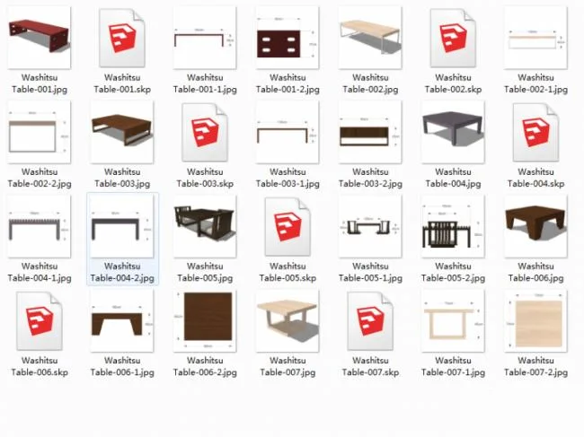 Sketchup Material Model | Room Table SU Material, Architectural Model Component Material