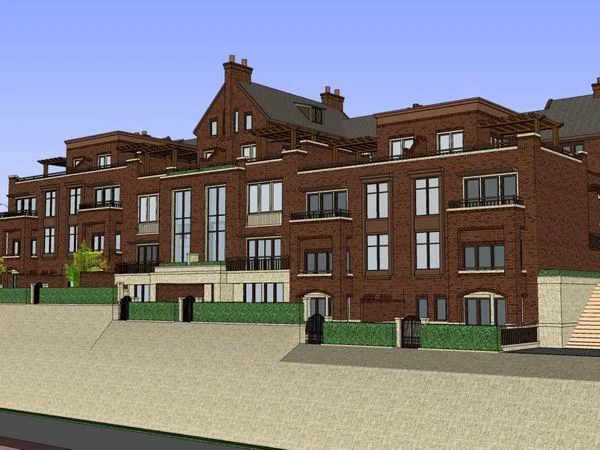 Sketchup Villa Model | Row Villa, British Classical Style