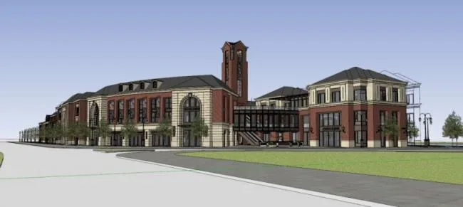 Sketchup Villa Model | Leisure and Entertainment Square, Multi story Commercial, Classical Style