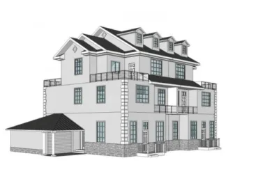 SketchUp Villa Model: Stacked Chinese-Style Residence-BIM WORLD
