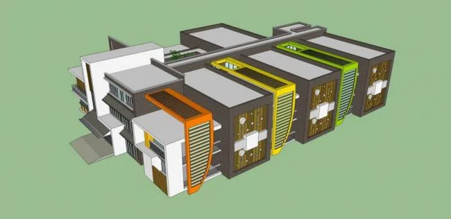 Modern Multi-Story Kindergarten Design | Educational Architecture by SketchUp School