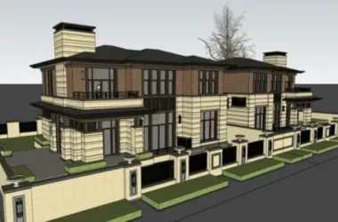 Classical Twin Villa Model in SketchUp-BIM WORLD