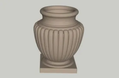 SketchUp Material Model: European Flower Bowl Landscape Sculpture Component-BIM WORLD