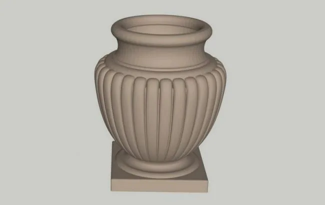 SketchUp Material Model: European Flower Bowl Landscape Sculpture Component