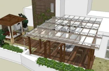 Modern Roof Garden Design with SketchUp Landscape Modeling-BIM WORLD