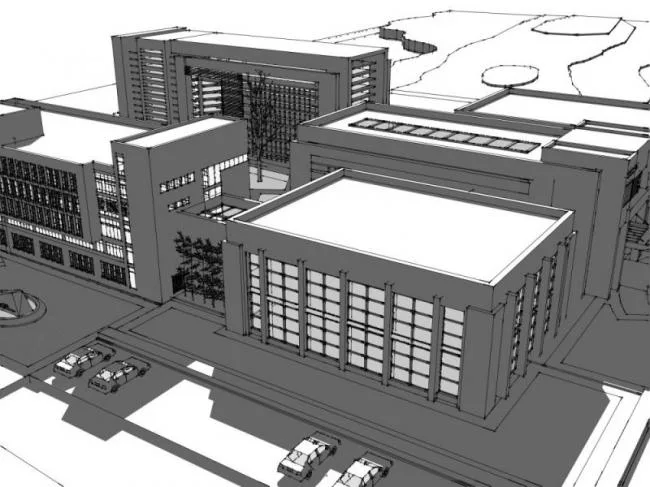 Sketchup Office Model | Multi-story Office Building, Modern Style