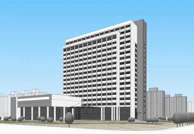 Sketchup Hotel Model | High rise Hotel, Modern Style