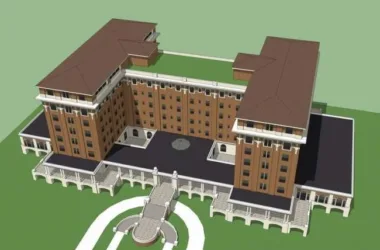 SketchUp Model of Cape May Hotel, New Jersey | Multi-Story European Classical Style with Work Plans-BIM WORLD