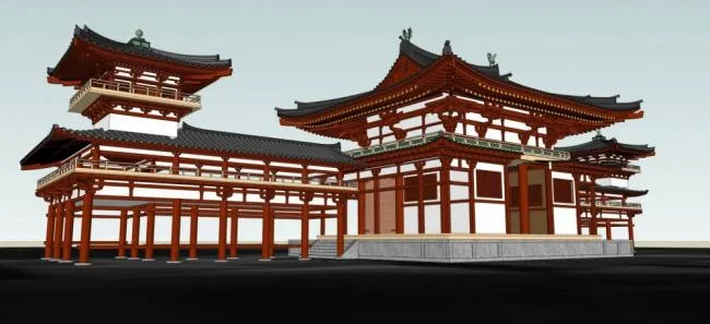 Sketchup Ancient Architecture Model | Multi story, Ancient Architecture, Landscape, Entrance, Pavilion, Chinese Style, Corridor