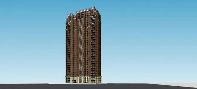 Sketchup Residential Model | High rise Residential Buildings, Residential Buildings, Simplified European Style