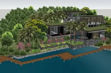 SketchUp Landscape Model: Villa with New Chinese-Style Garden Design-BIM WORLD