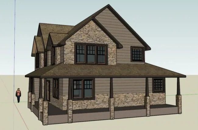 Sketchup Villa Model | Solo Villa, Modern Style