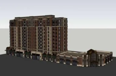 SketchUp Model of a Western Classical High-Rise Residential Building with Street-Level Commercial Spaces-BIM WORLD