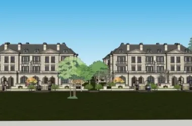 SketchUp Villa Model: French Classical Row House Design-BIM WORLD