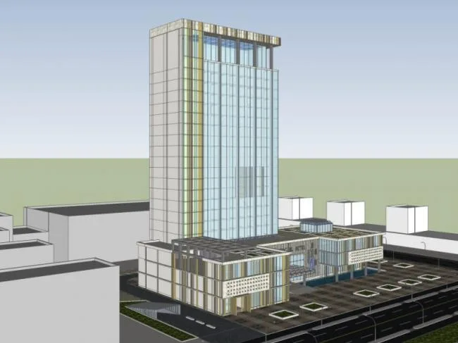 Sketchup Hotel Model | High rise Hotel, Modern Style