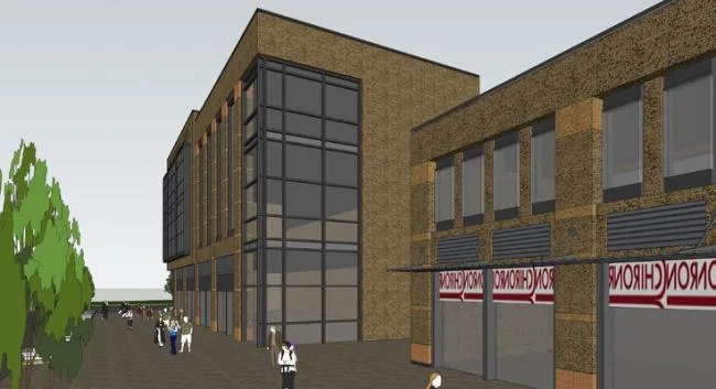 Sketchup Business Model | Multi story Commercial Street, Modern Style