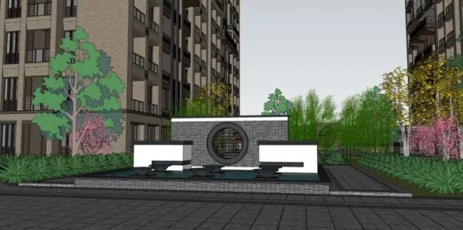 Sketchup Residential Model | High rise Residential Buildings, Modern Chinese Style
