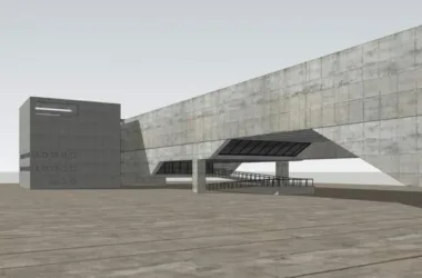Victoria Harbour Art Museum: Modern Multi-Story Cultural Center and Exhibition Hall in SketchUp-BIM WORLD
