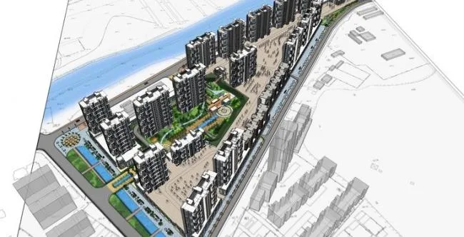 Sketchup Residential Model | Small and High Rise Residential Buildings, Modern Style, Ground Floor Commercial, Residential Buildings