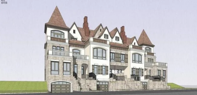 Sketchup Villa Model | Townhouse, Classical Style