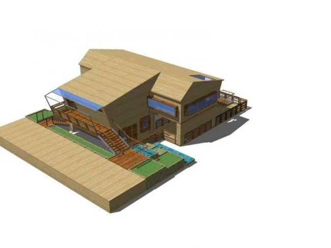 Sketchup Villa Model | Solo Villa, Modern Style