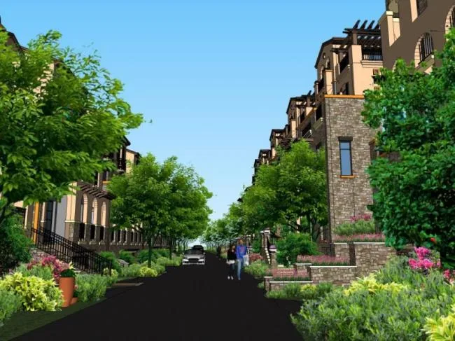 Sketchup Landscape Model | Community Landscape, Residential Landscape, Classical Style