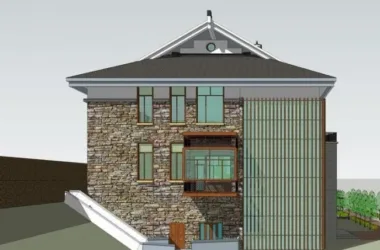 SketchUp Villa Model: Traditional Chinese Rural and Solo Villa Designs-BIM WORLD