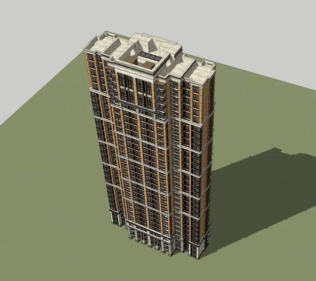 Sketchup Residential Model | High rise Residential Buildings, Neoclassical Style, Residential Buildings