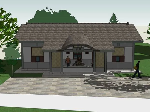 Sketchup Sketch Model | Public Toilet, Toilet, Classical Style, Sketch