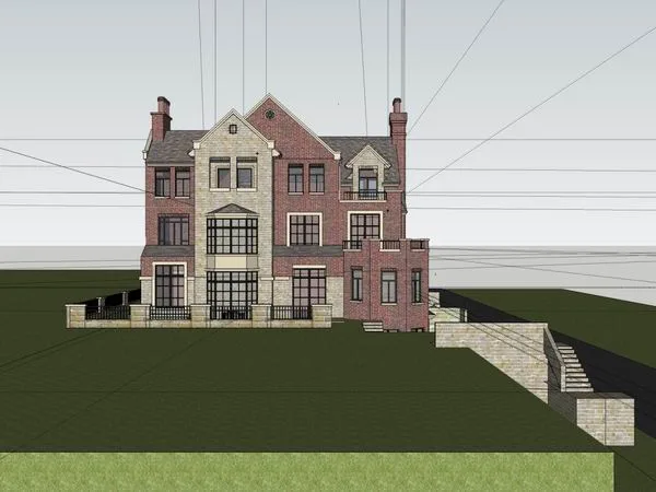 Classical Style Single-Family Villa Model in SketchUp