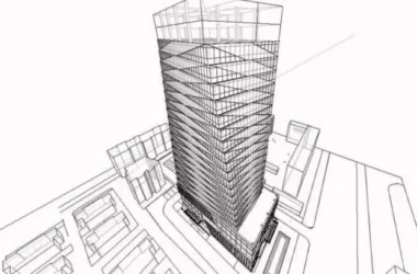 Modern High-Rise Office Building Model in SketchUp-BIM WORLD