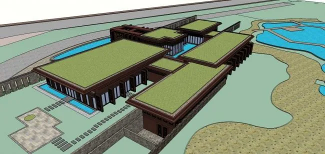 Sketchup Business Model | Multi story Commercial Club, New Chinese Style