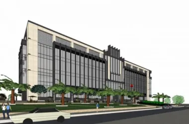 Modern Multi-Story Office and Hotel Model in SketchUp-BIM WORLD