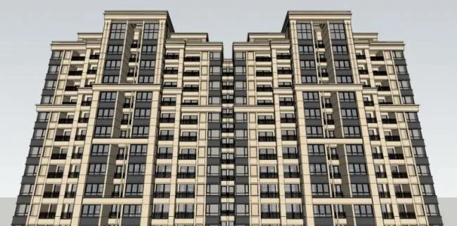 Sketchup Residential Model | Super High rise Residential Buildings, Residential Buildings, Classical Style