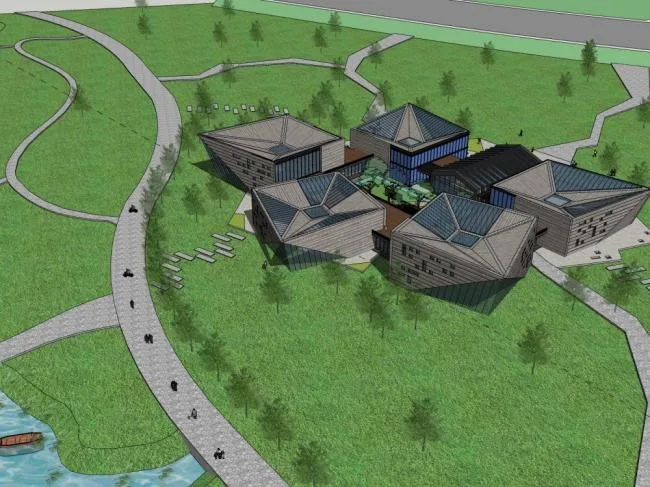Sketchup Cultural Model | Museum, Modern Style, Cultural Architecture