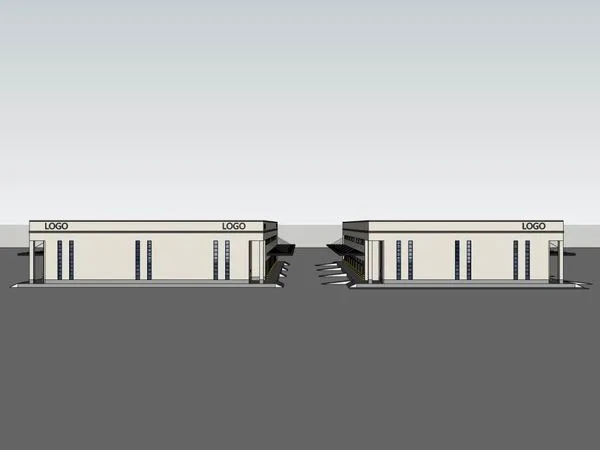Sketchu Industrial Building | Multi-Story Modern Logistics Warehouse and Factory