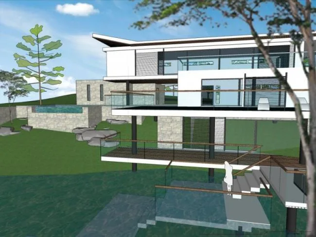 Sketchup Villa Model | Solo Villa, Modern Style