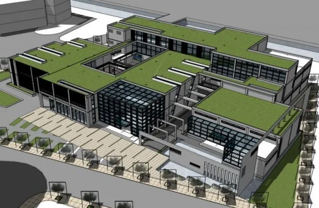 SketchUp Cultural Model: Modern Multi-Story Library Architecture-BIM WORLD