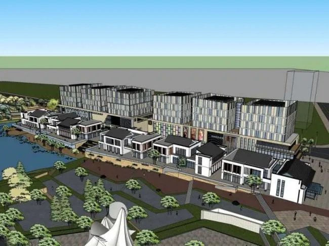 Sketchup Business Model | Multi story Commercial Building, Classical Style